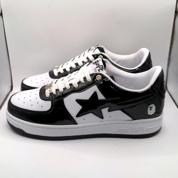 A Bathing Ape Other - New A Bathing Ape BAPE Black X Bapesta White/Black Sz 10